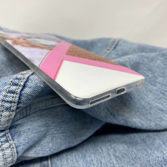 iPhone 6s Plus Case Gold Colorblock Geometric Cover NEW - Picture 2 of 7